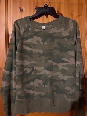Camo Crewneck Sweatshirt - Olive Green Camouflage Old Navy large
